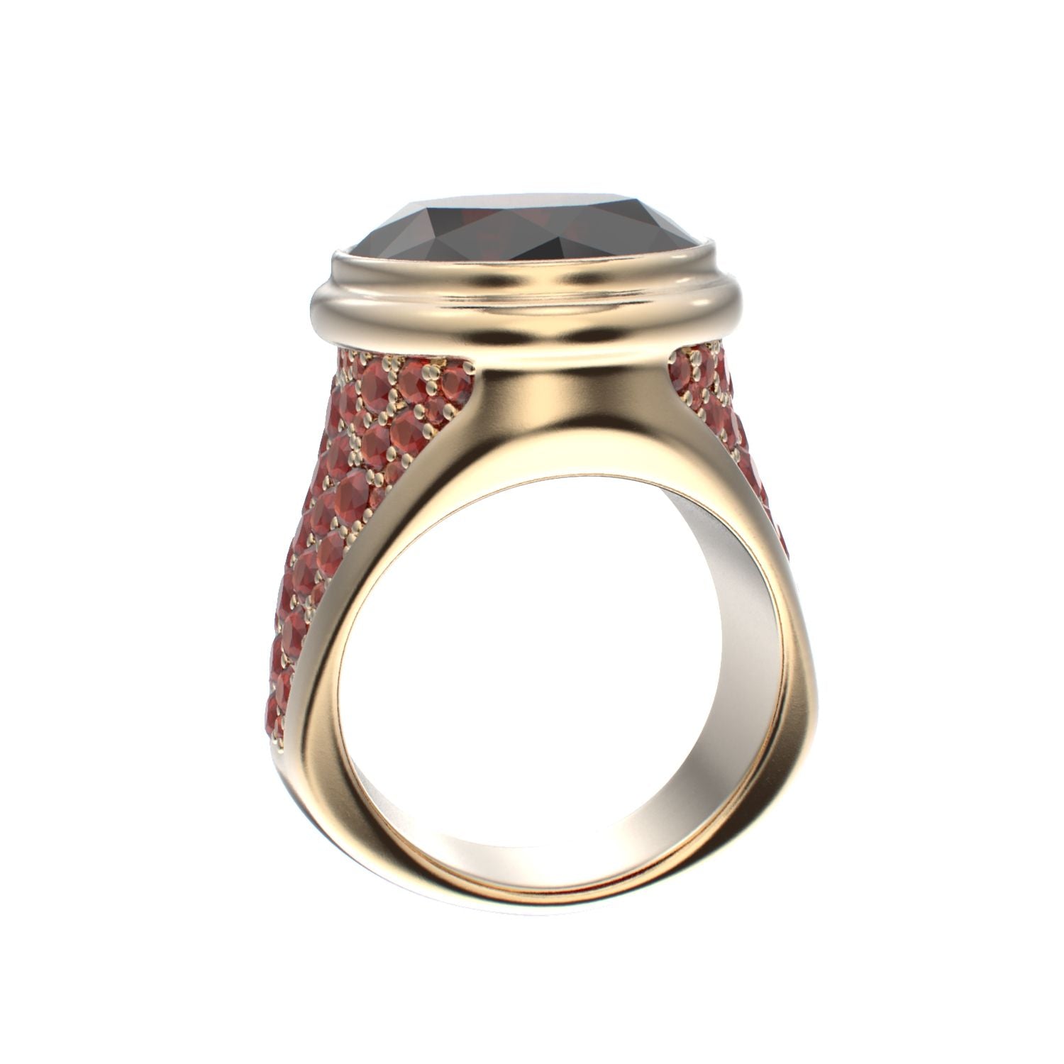 Signature Ring - Garnet - 9ct Gold - BeckonJewel