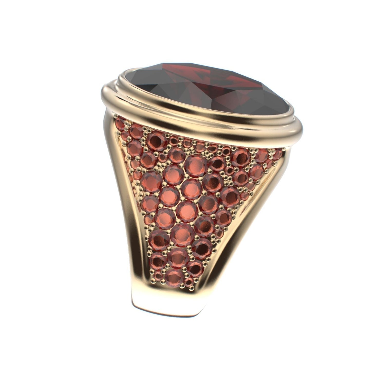 Signature Ring - Garnet - 9ct Gold - BeckonJewel