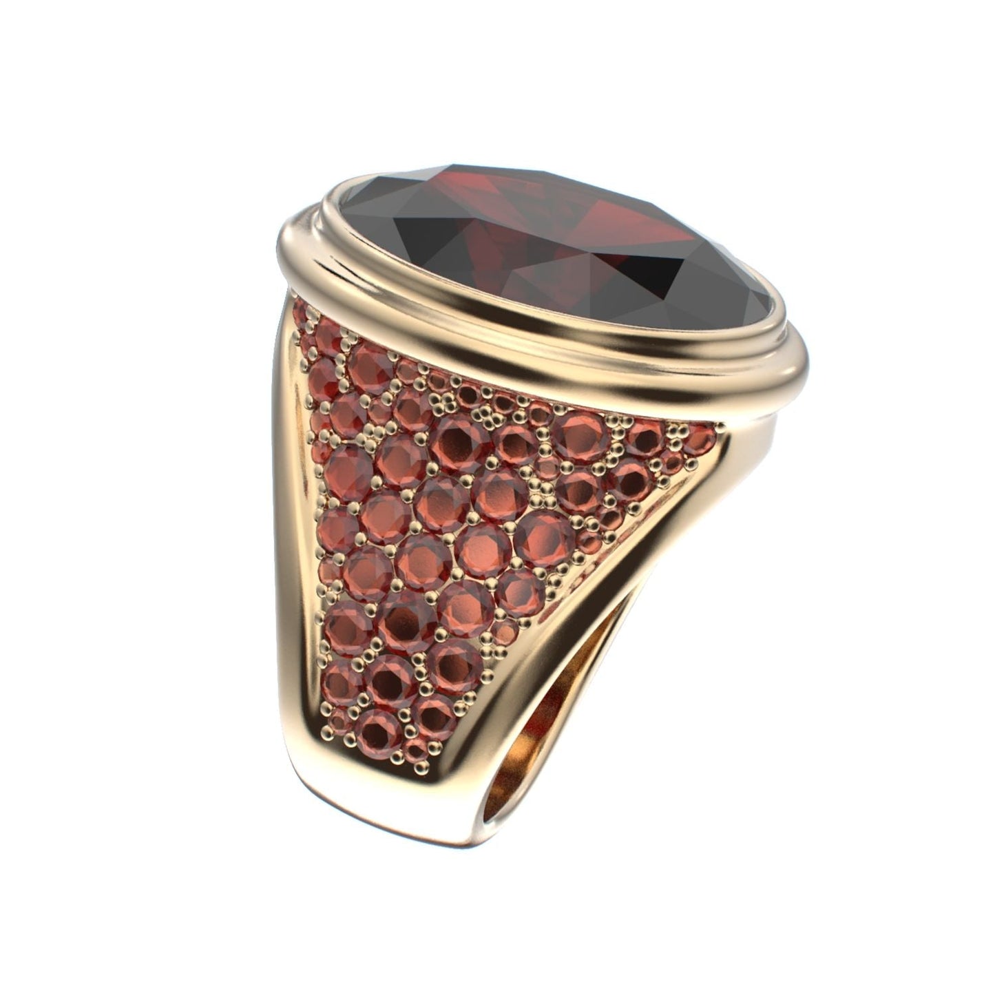 Signature Ring - Garnet - 9ct Gold - BeckonJewel