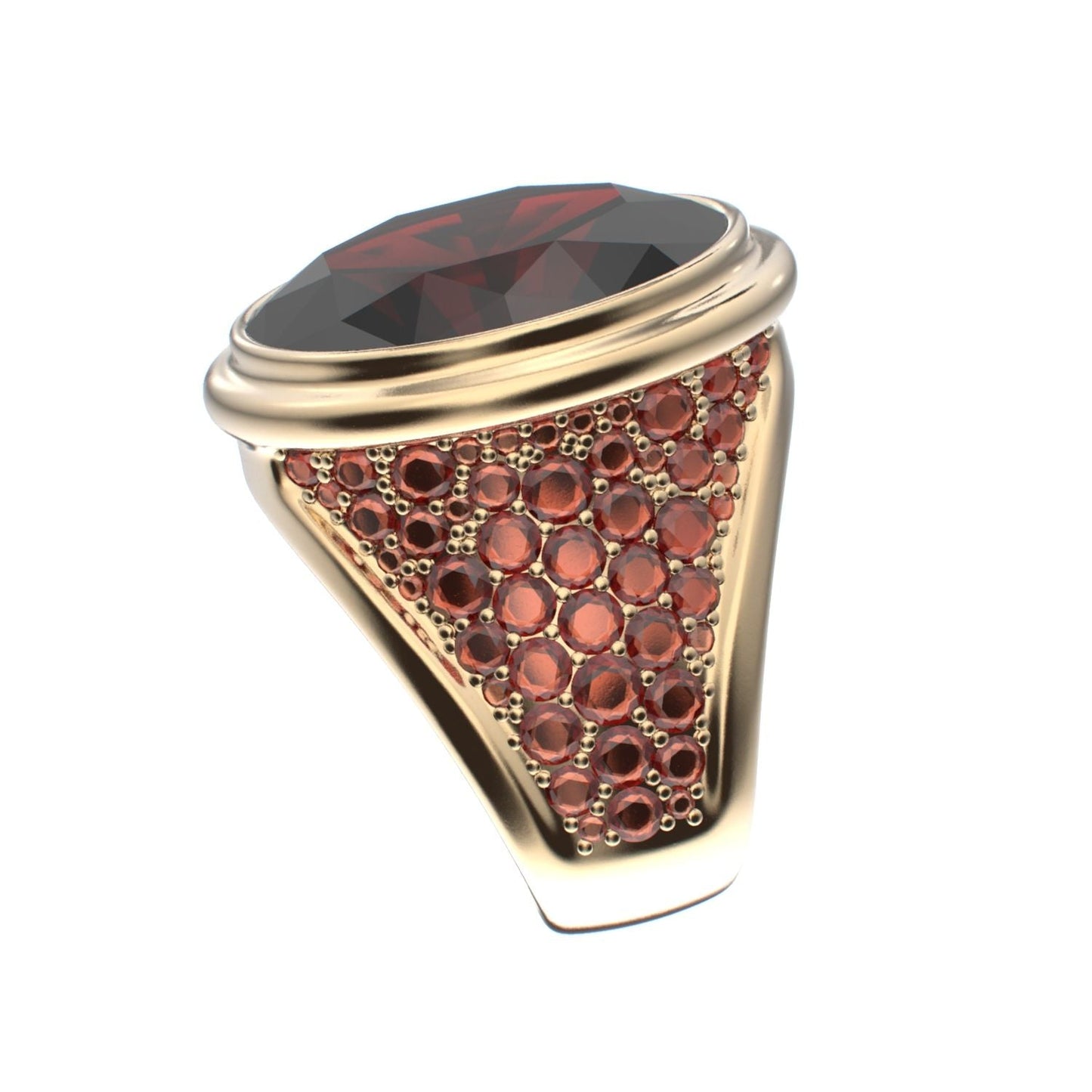 Signature Ring - Garnet - 9ct Gold - BeckonJewel