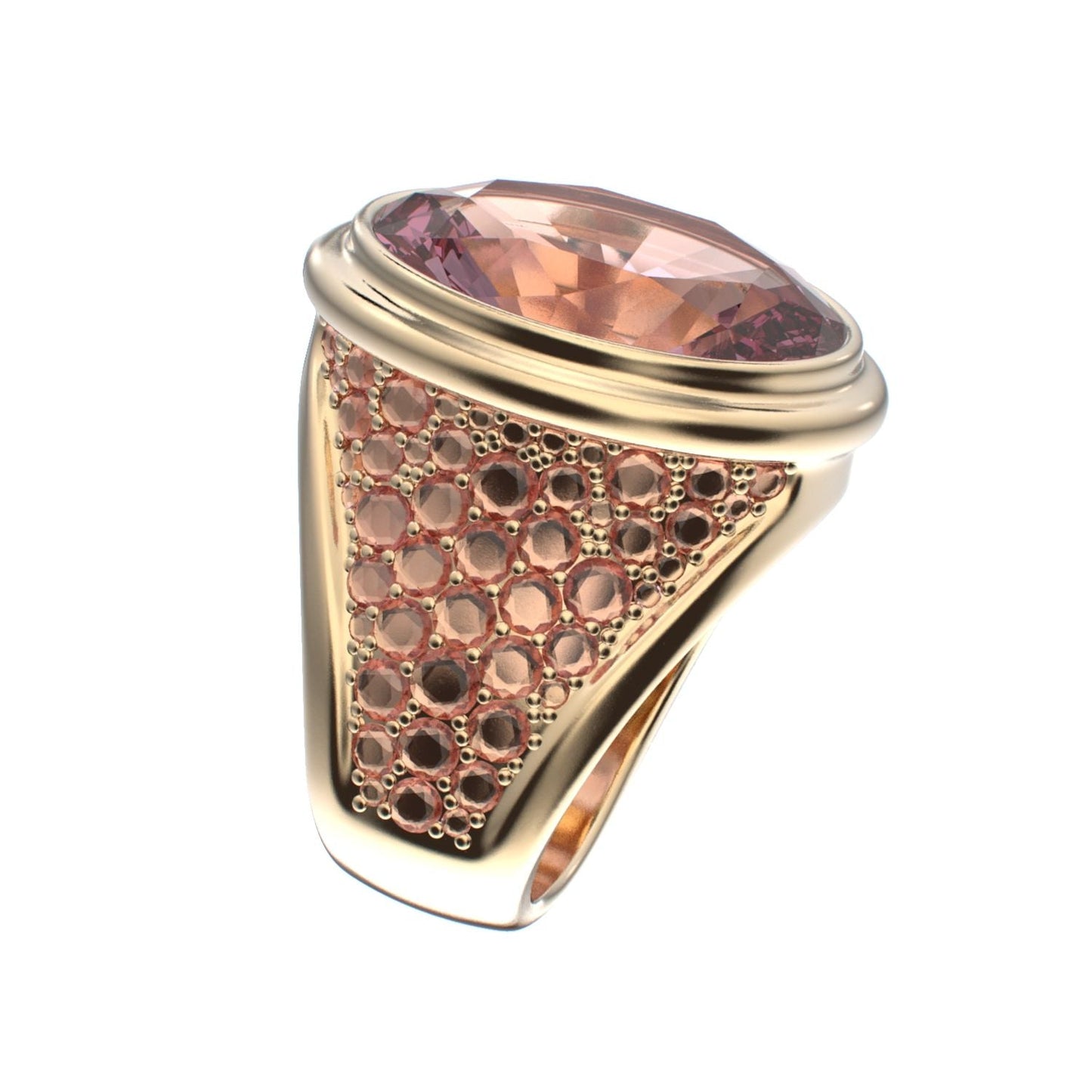 Signature Ring - Rose Quartz- 9ct Gold