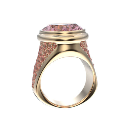 Signature Ring - Rose Quartz- 9ct Gold