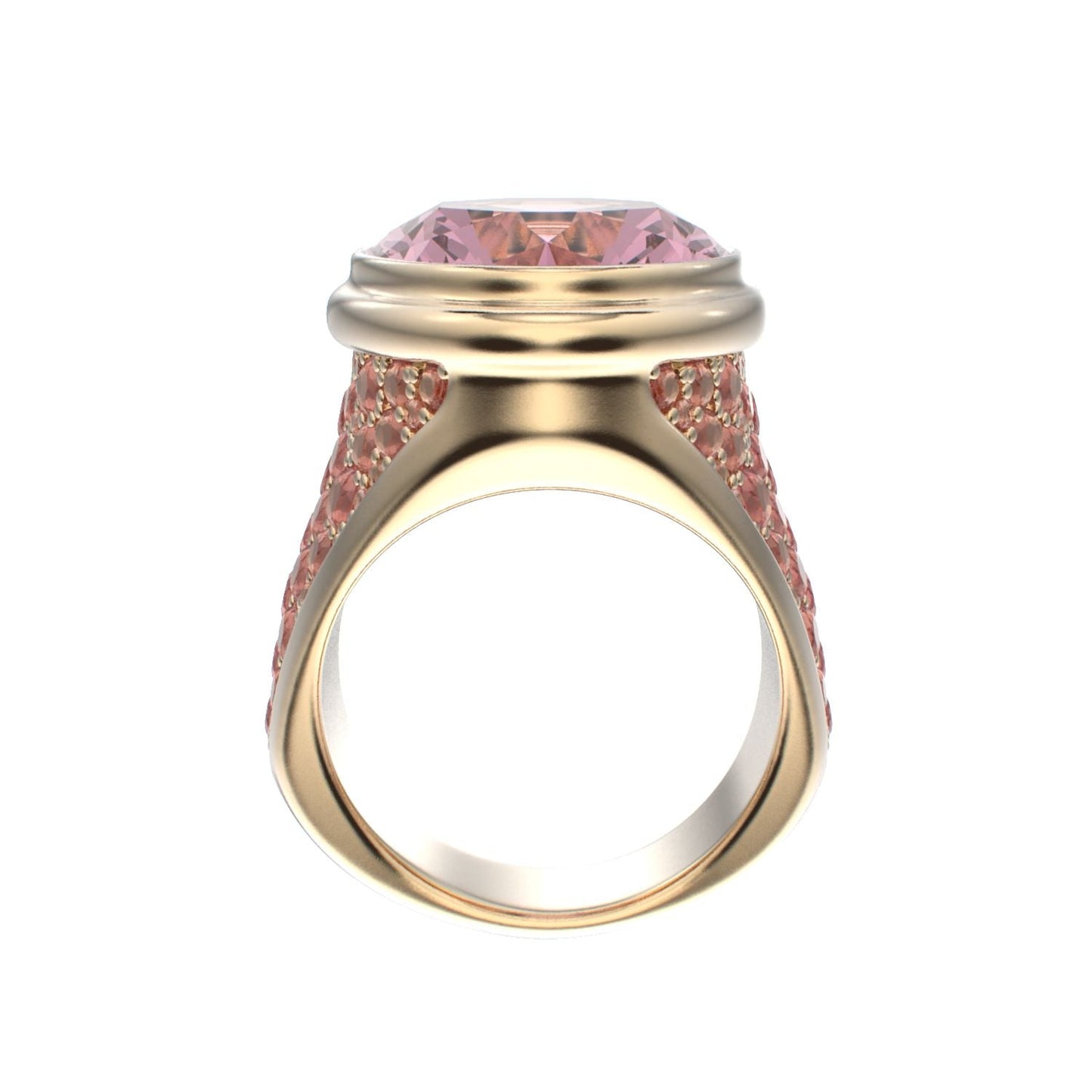 Signature Ring - Rose Quartz- 9ct Gold