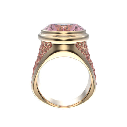 Signature Ring - Rose Quartz- 9ct Gold