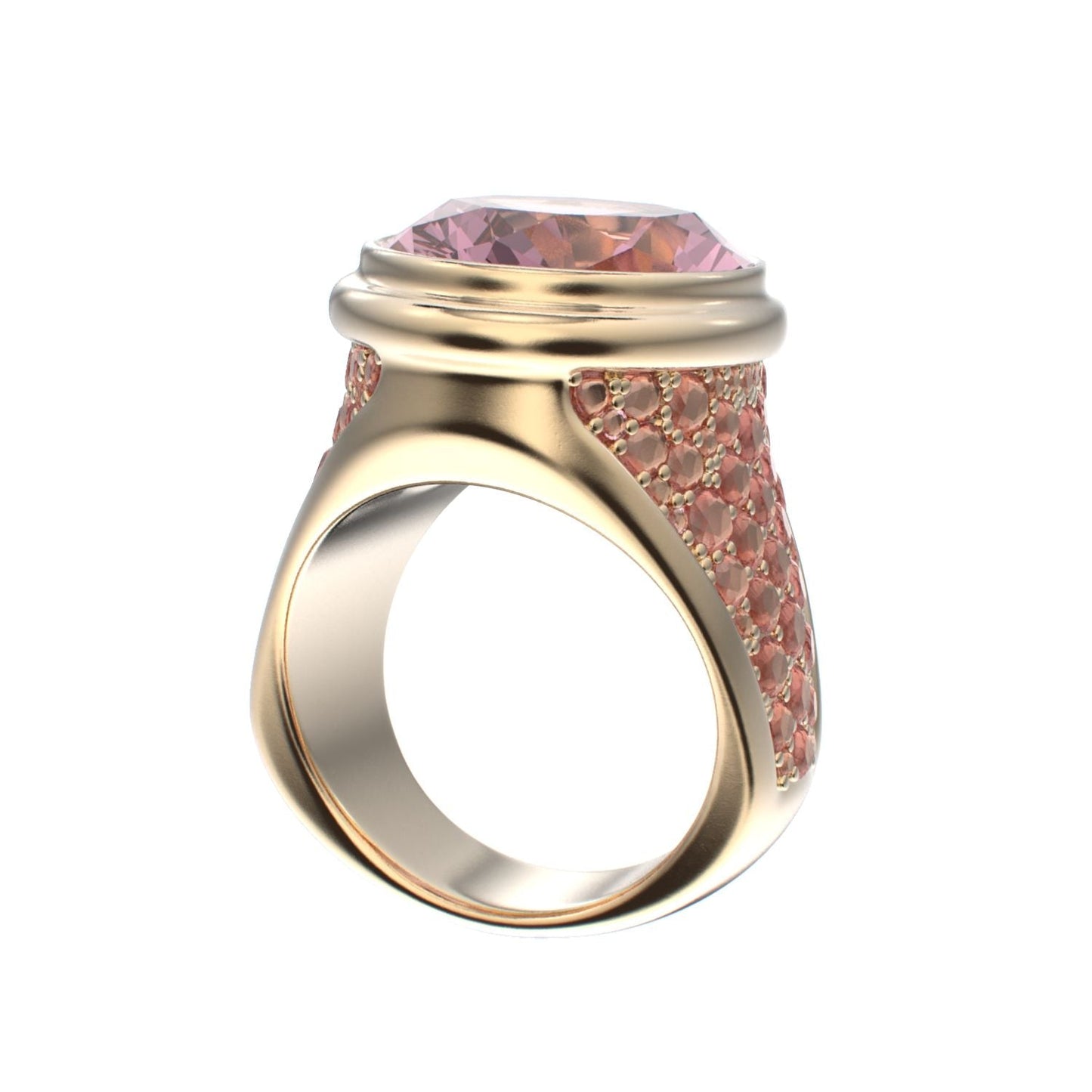 Signature Ring - Rose Quartz- 9ct Gold