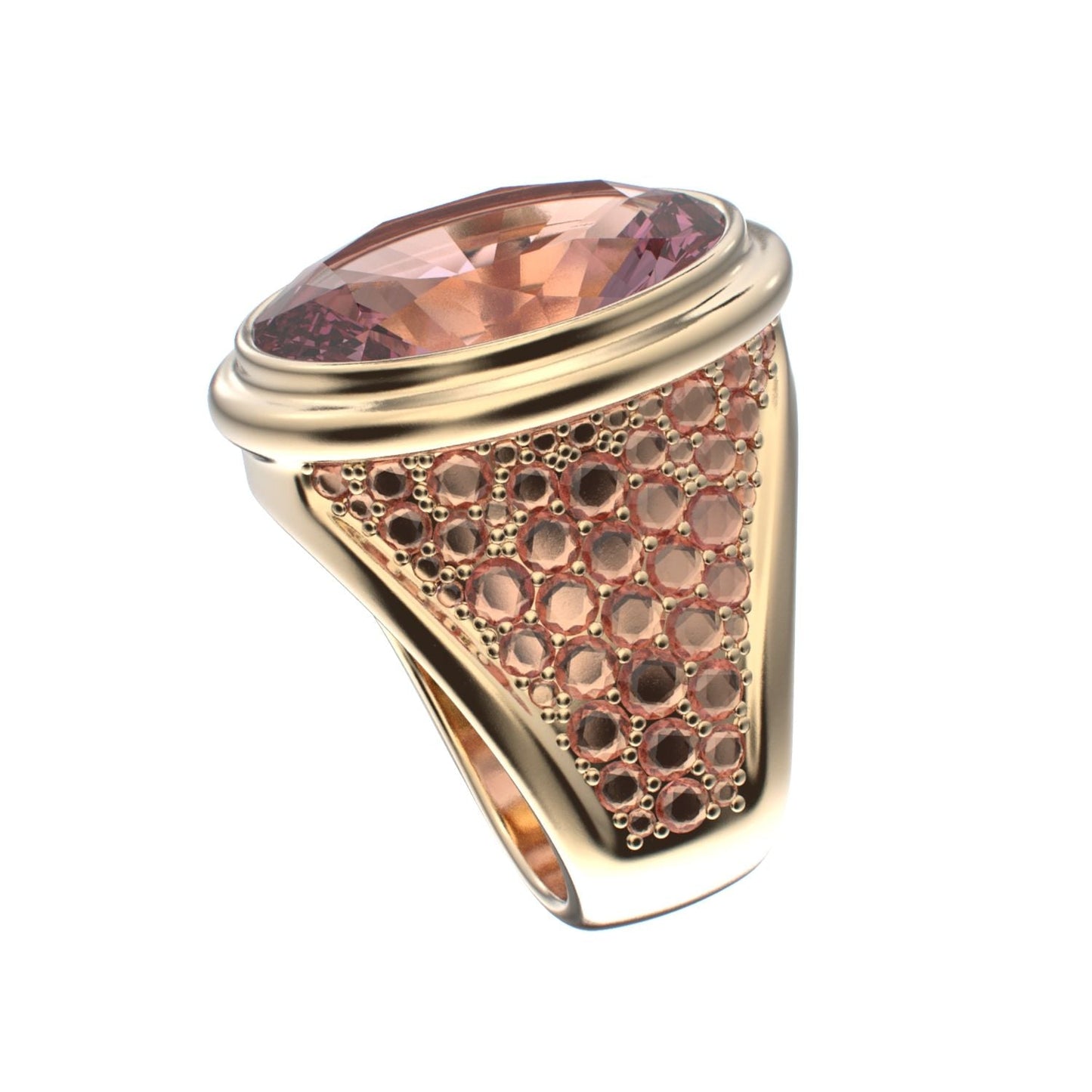 Signature Ring - Rose Quartz- 9ct Gold