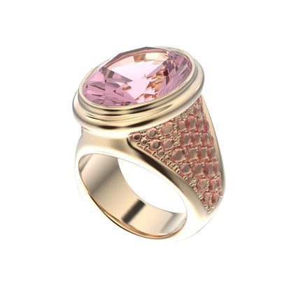 Signature Ring - Rose Quartz- 9ct Gold