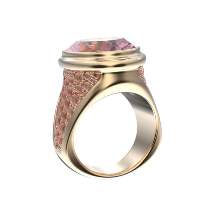 Signature Ring - Rose Quartz- 9ct Gold