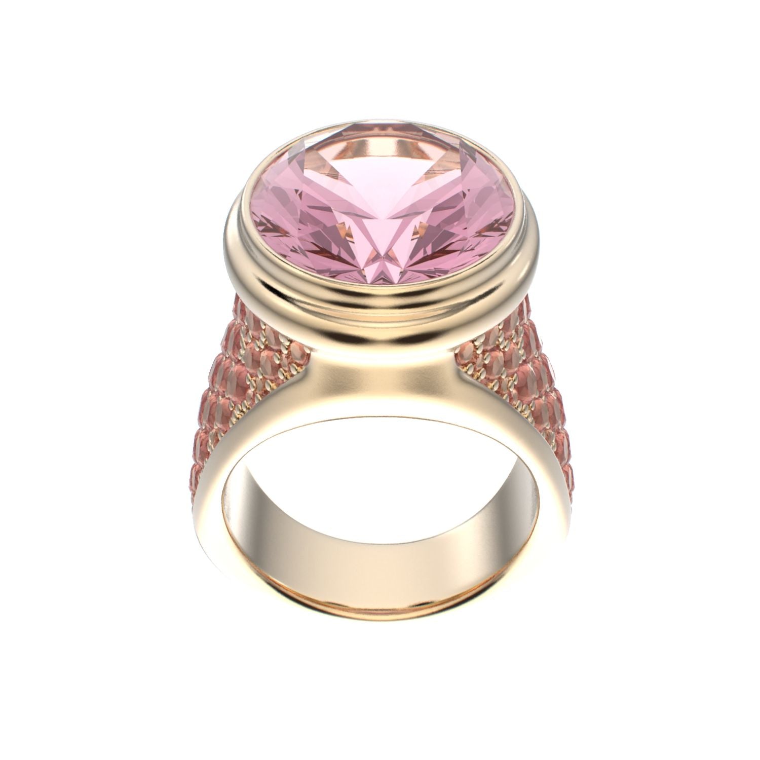 Signature Ring - Rose Quartz - 9ct Gold - BeckonJewel