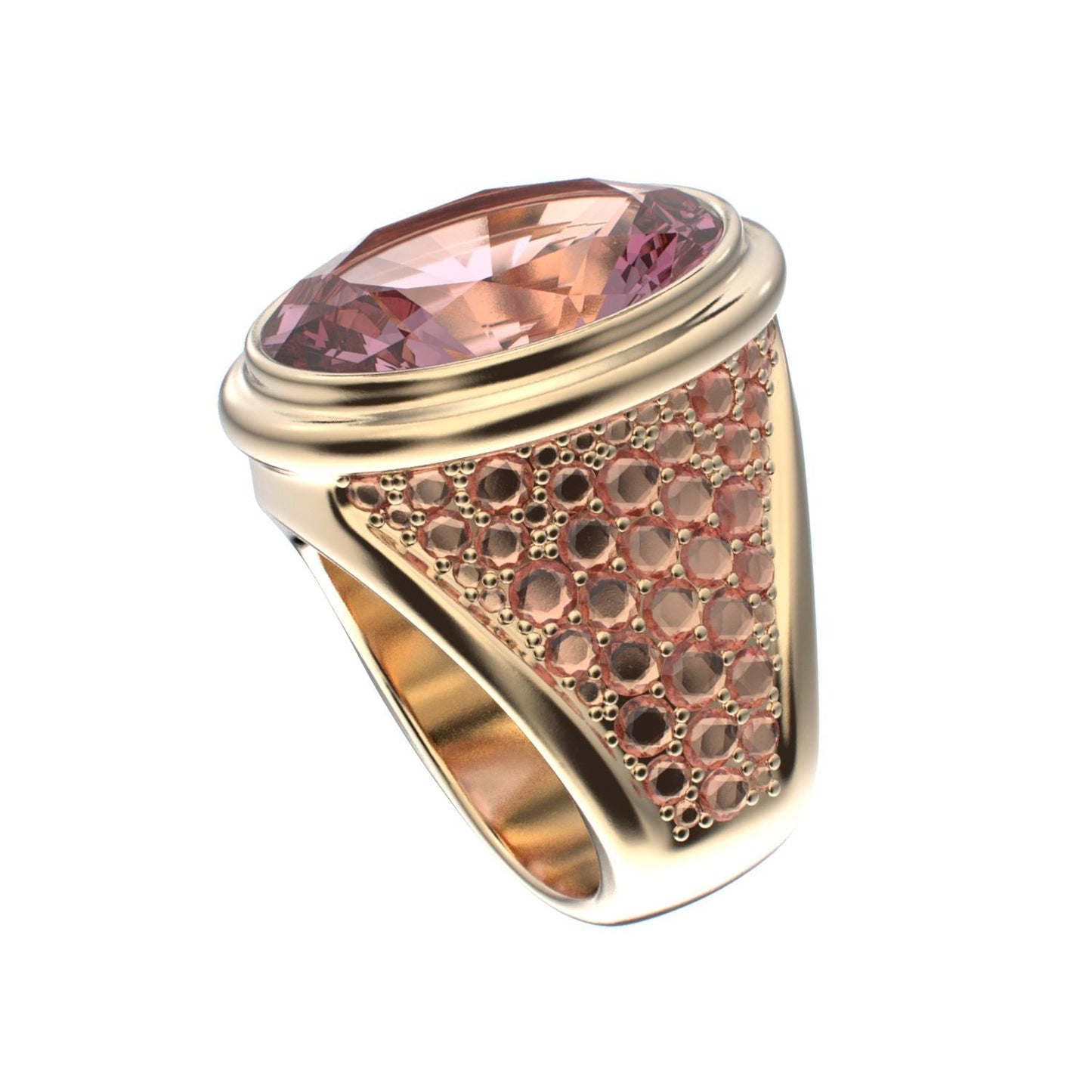 Signature Ring - Rose Quartz- 9ct Gold