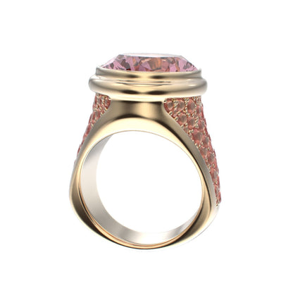 Signature Ring - Rose Quartz- 9ct Gold