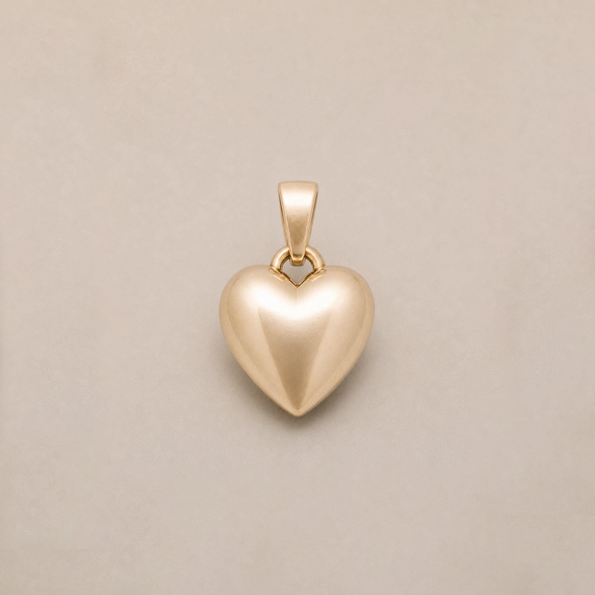 Solid Heart Pendant | Handcrafted Solid 9ct Yellow Gold - BeckonJewel