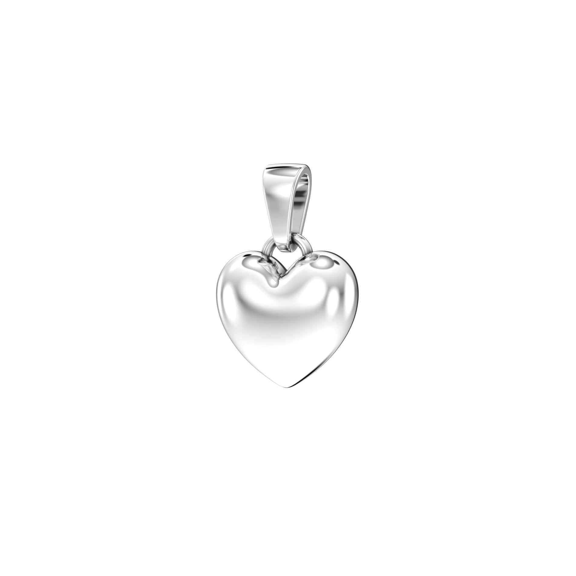 Solid Heart Pendant | Handcrafted Solid Sterling Silver - BeckonJewel