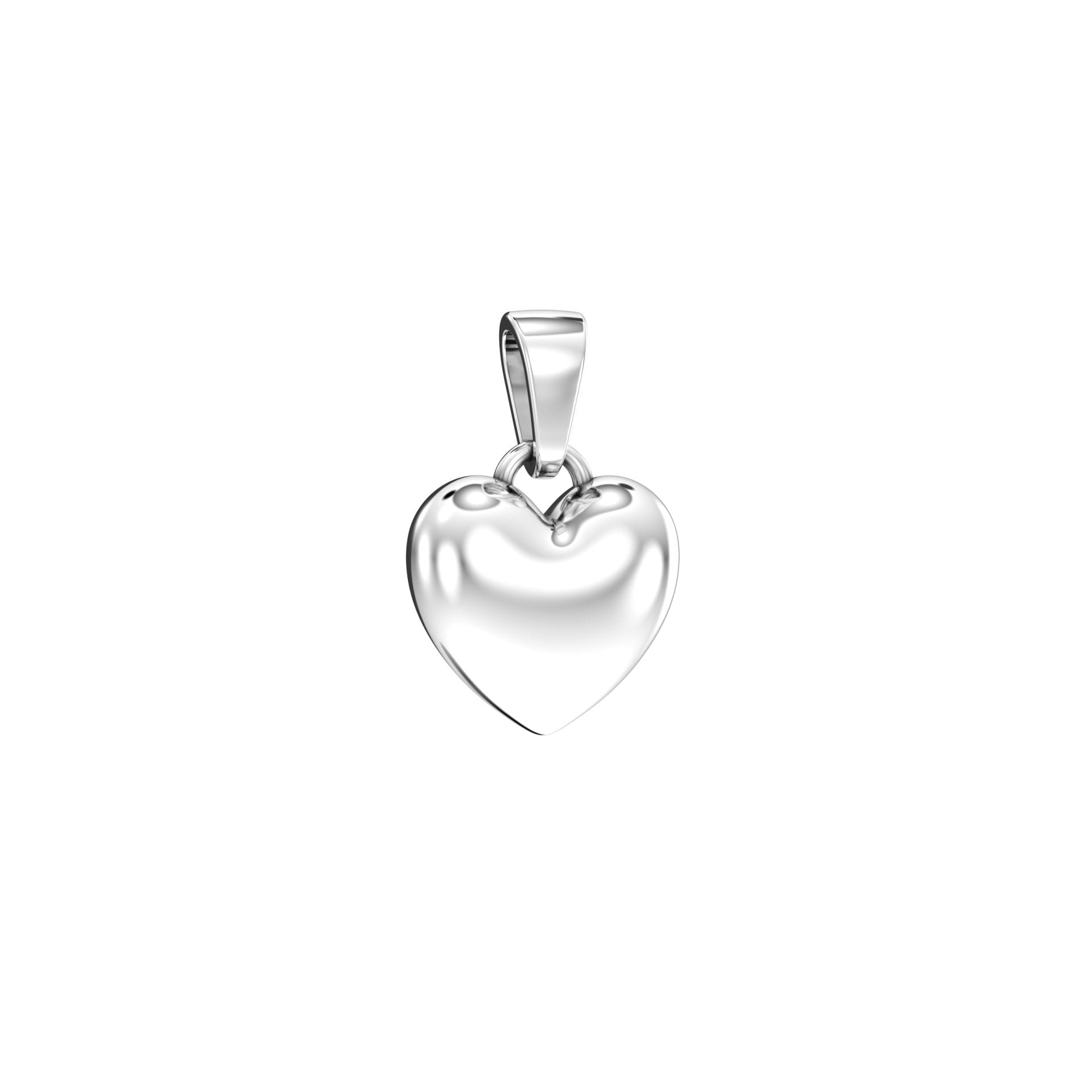Solid Heart Pendant | Handcrafted Solid Sterling Silver - BeckonJewel