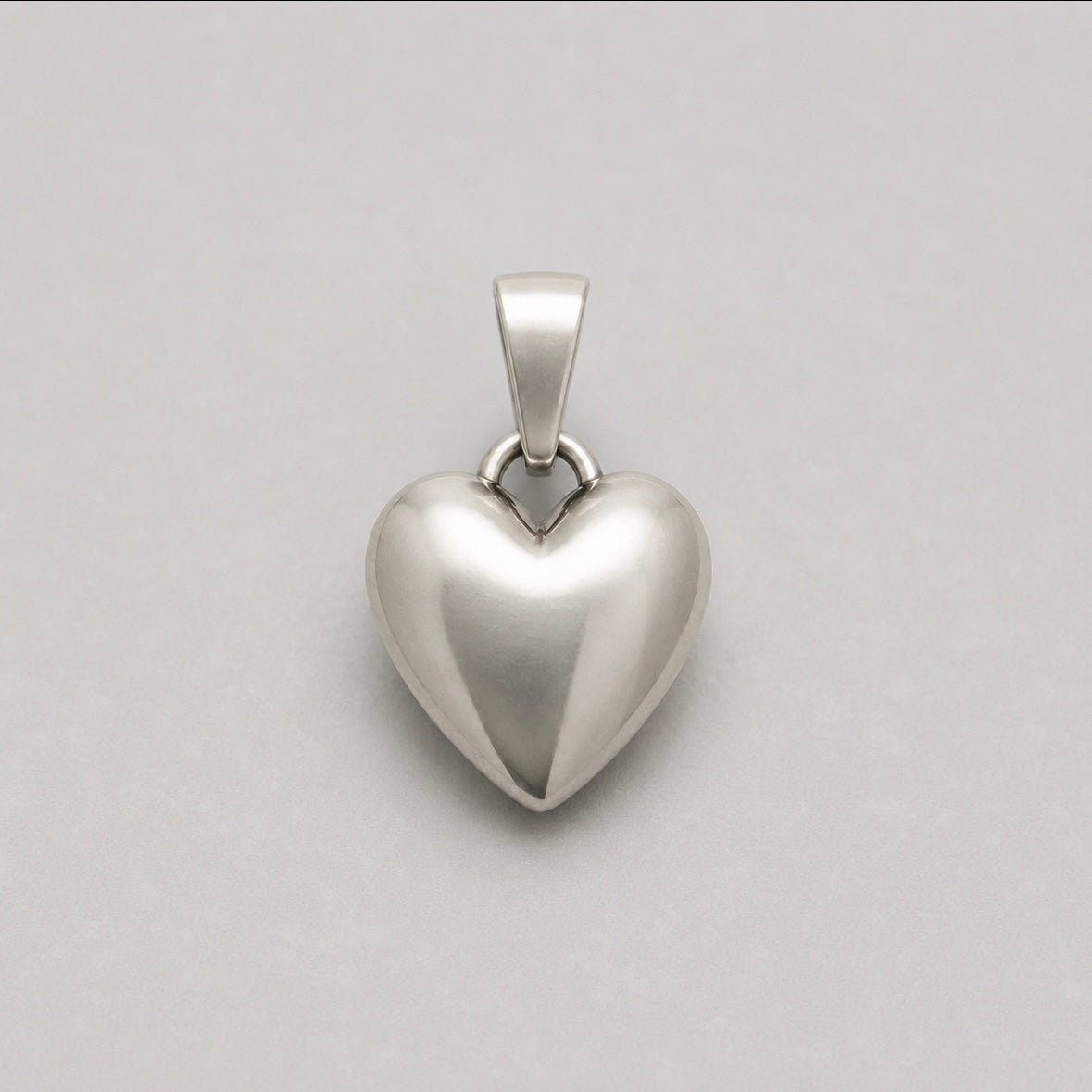 Solid Heart Pendant | Handcrafted Solid Sterling Silver - BeckonJewel