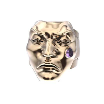 Tear of Resilience Ring - 9ct Gold - Amethyst - BeckonJewel