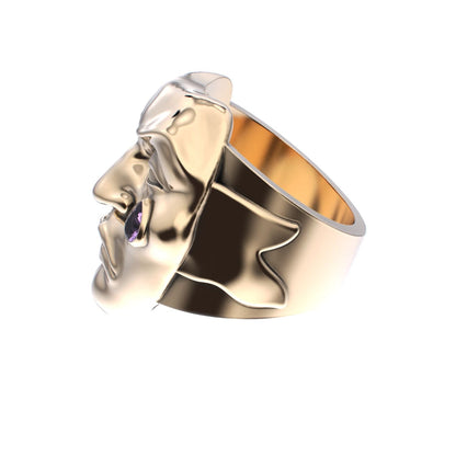 Tear of Resilience Ring - 9ct Gold - Amethyst - BeckonJewel