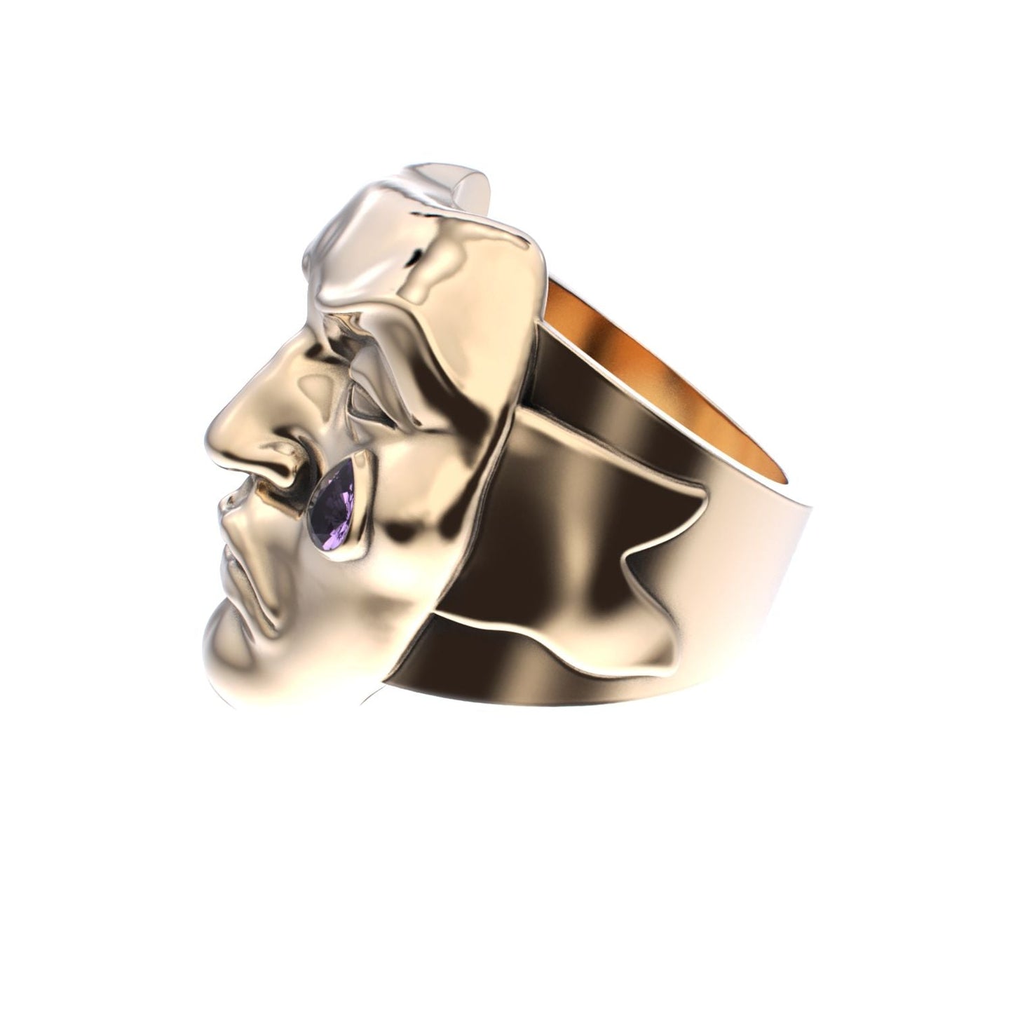 Tear of Resilience Ring - 9ct Gold - Amethyst - BeckonJewel