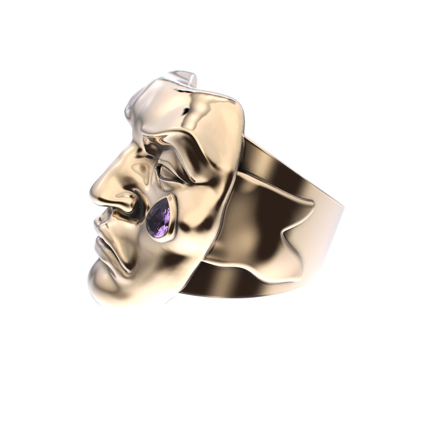 Tear of Resilience Ring - 9ct Gold - Amethyst - BeckonJewel