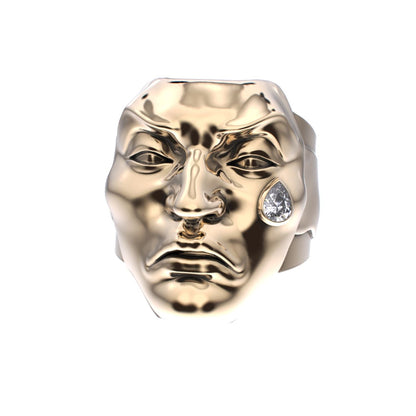 Tear of Resilience Ring - 9ct Gold - Diamond - BeckonJewel