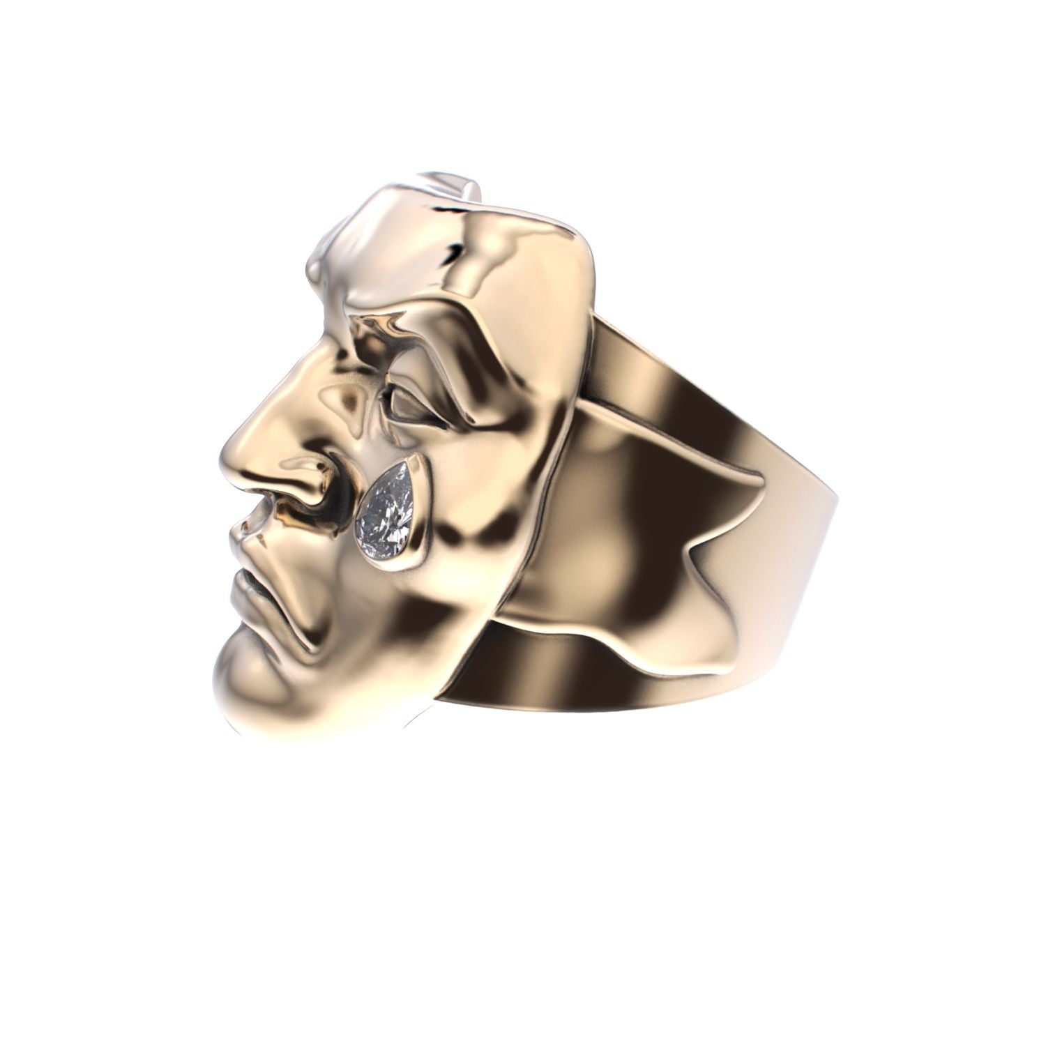 Tear of Resilience Ring - 9ct Gold - Diamond - BeckonJewel