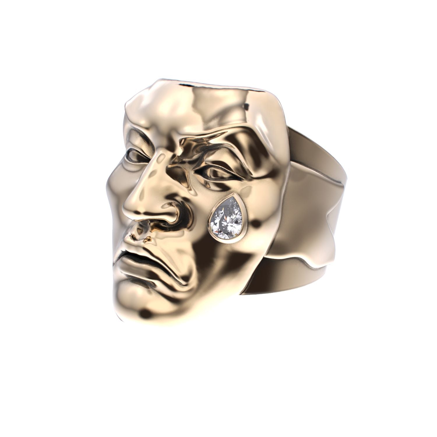 Tear of Resilience Ring - 9ct Gold - Diamond - BeckonJewel