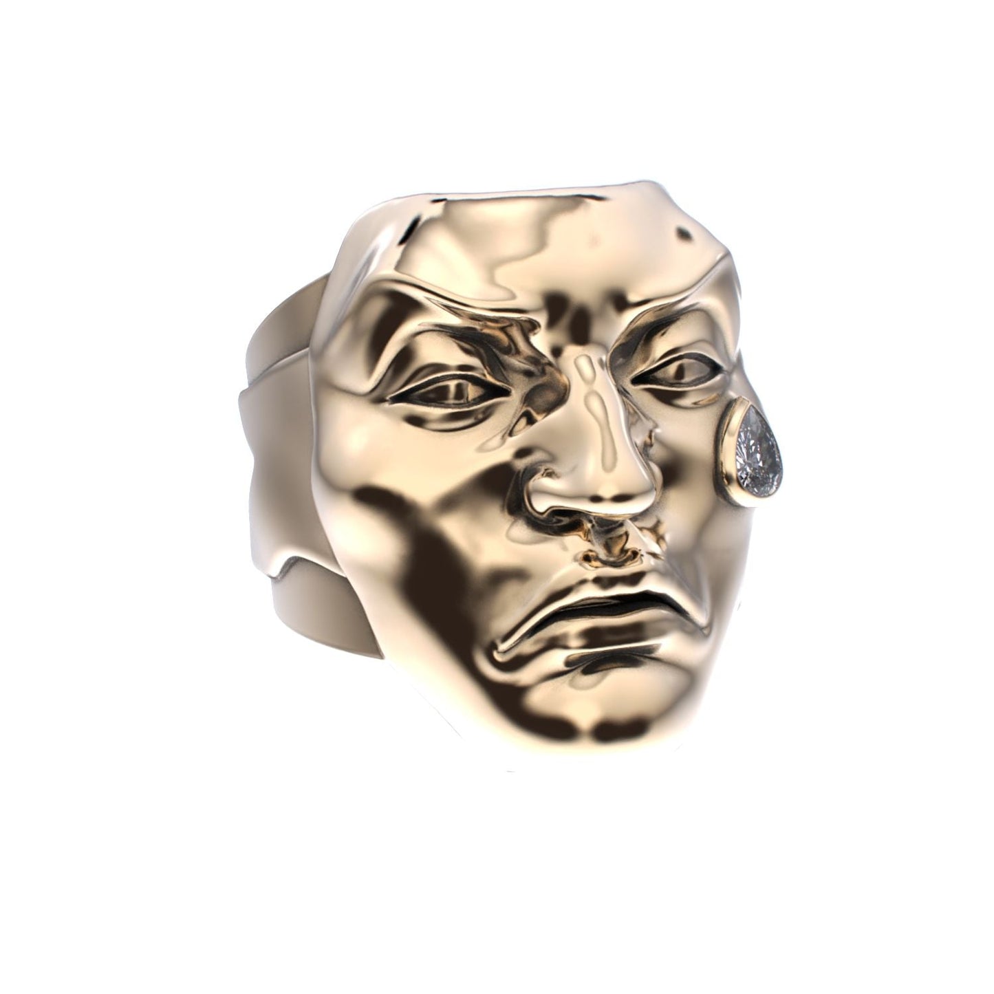 Tear of Resilience Ring - 9ct Gold - Diamond - BeckonJewel