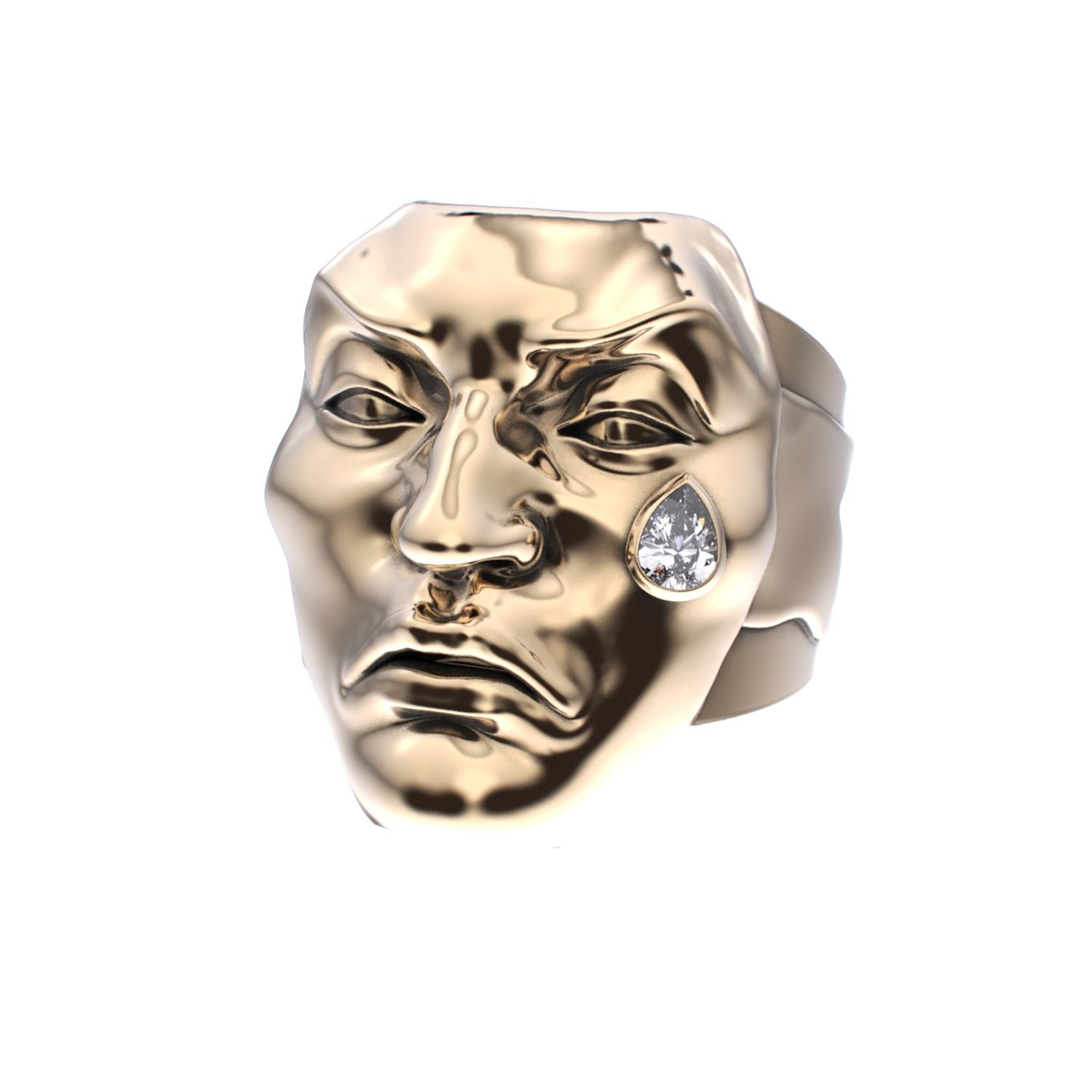 Tear of Resilience Ring - 9ct Gold - Diamond - BeckonJewel