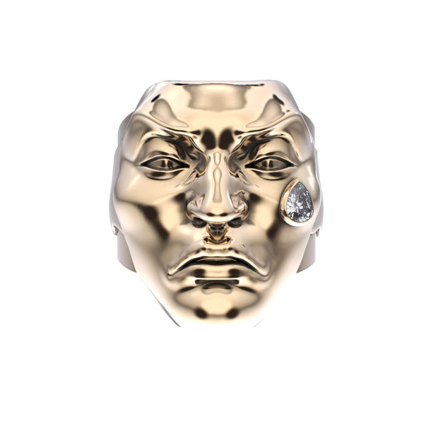 Tear of Resilience Ring - 9ct Gold - Diamond - BeckonJewel