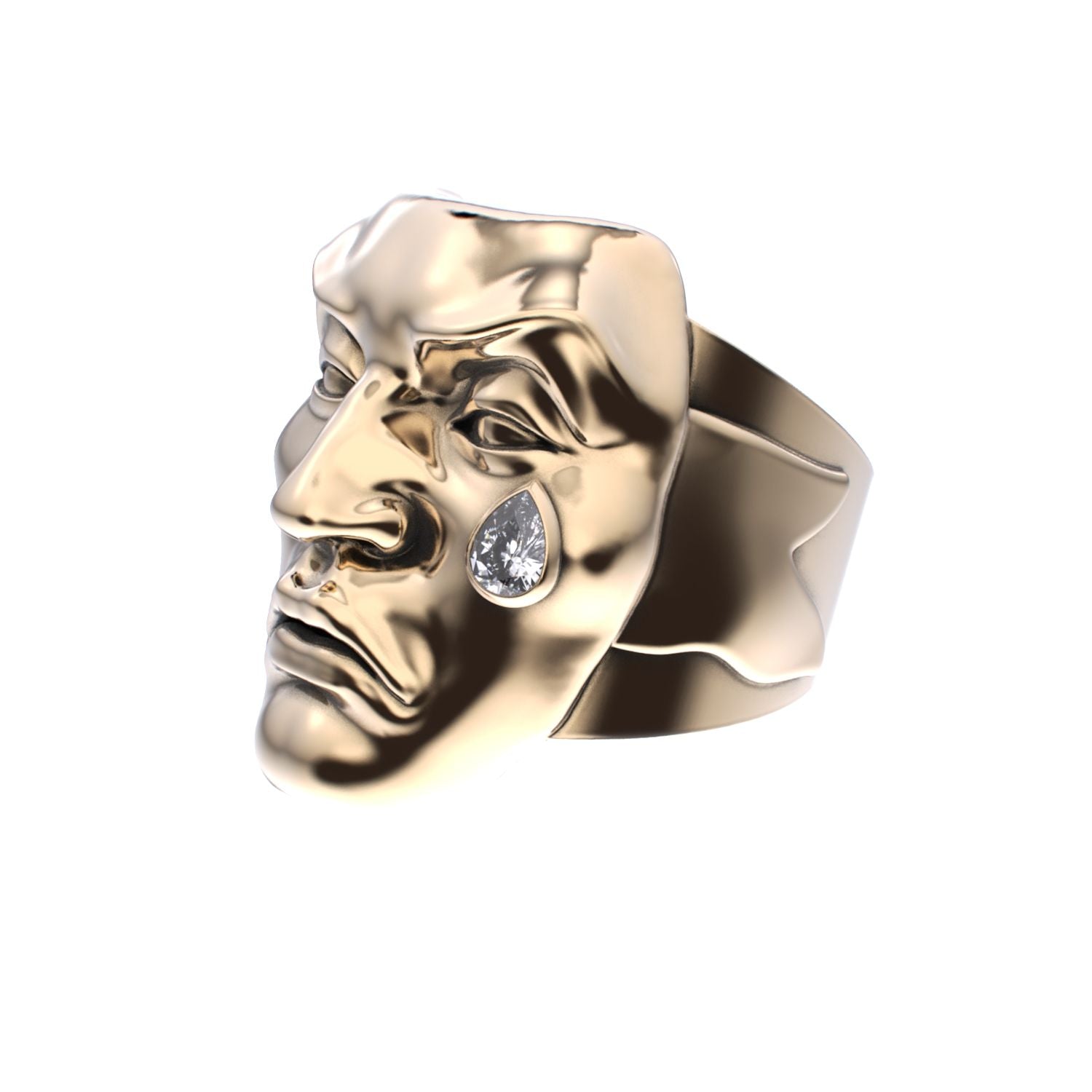 Tear of Resilience Ring - 9ct Gold - Diamond - BeckonJewel