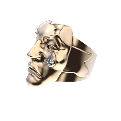 Tear of Resilience Ring - 9ct Gold - Diamond - BeckonJewel