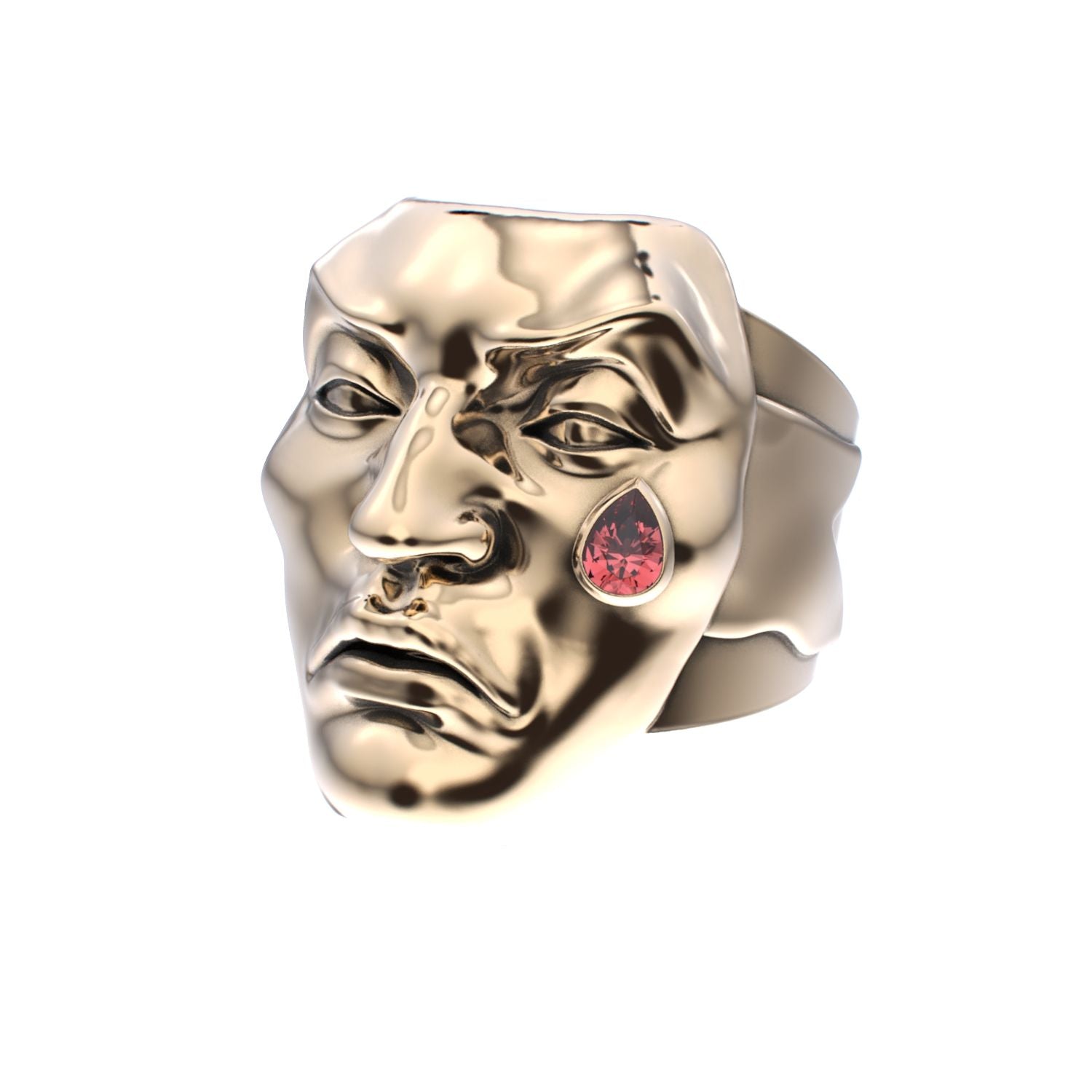 Tear of Resilience Ring - 9ct Gold - Garnet - BeckonJewel