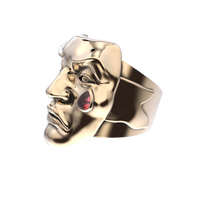 Tear of Resilience Ring - 9ct Gold - Garnet - BeckonJewel