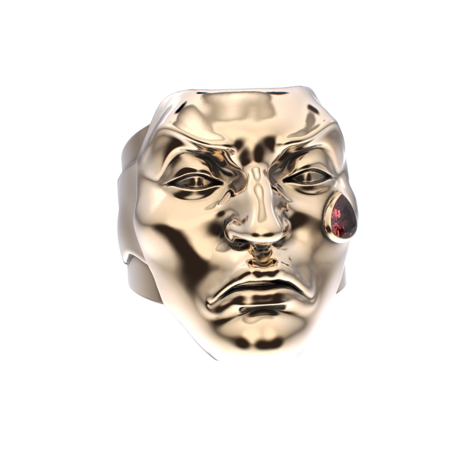 Tear of Resilience Ring - 9ct Gold - Garnet - BeckonJewel