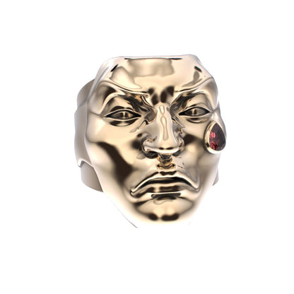 Tear of Resilience Ring - 9ct Gold - Garnet - BeckonJewel