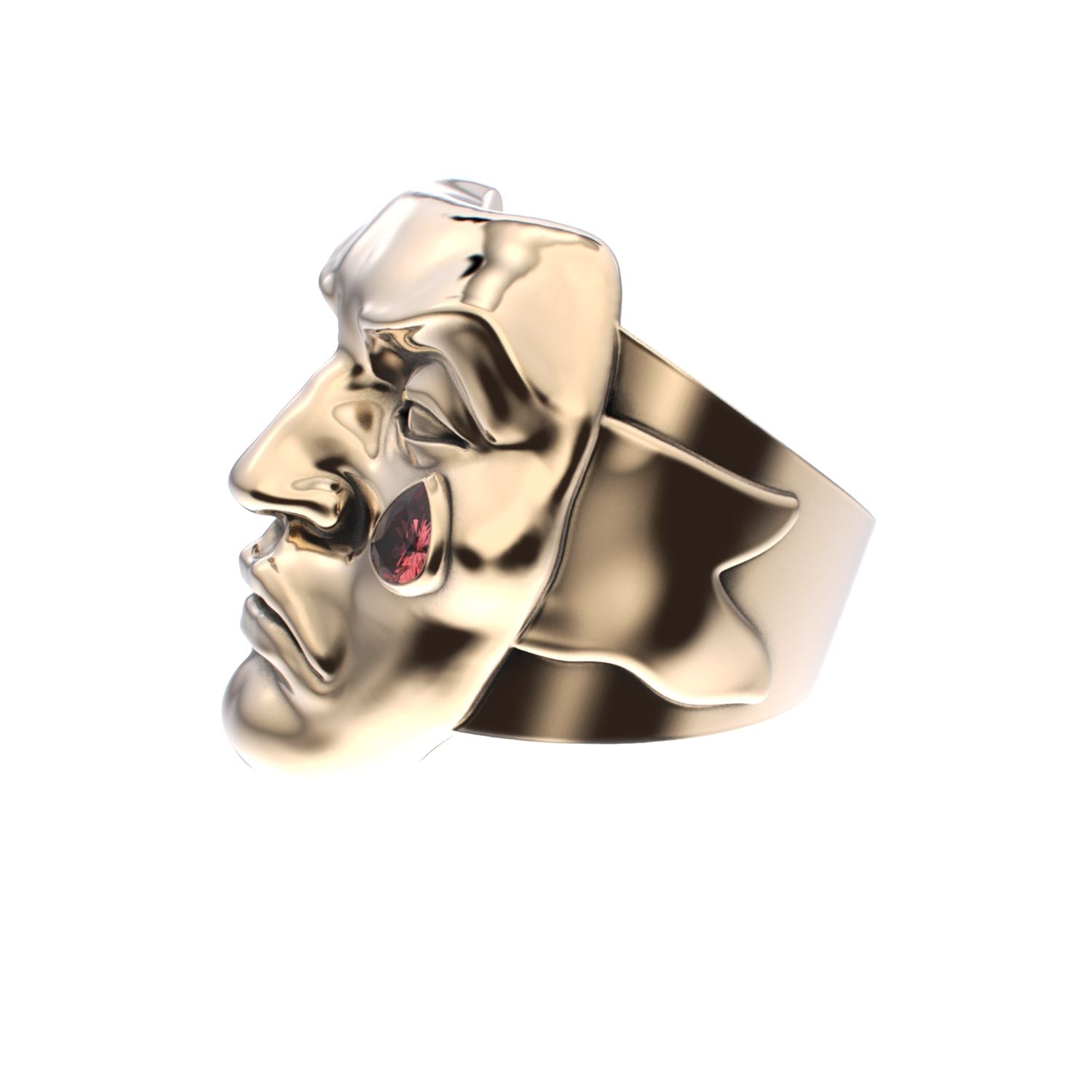 Tear of Resilience Ring - 9ct Gold - Garnet - BeckonJewel