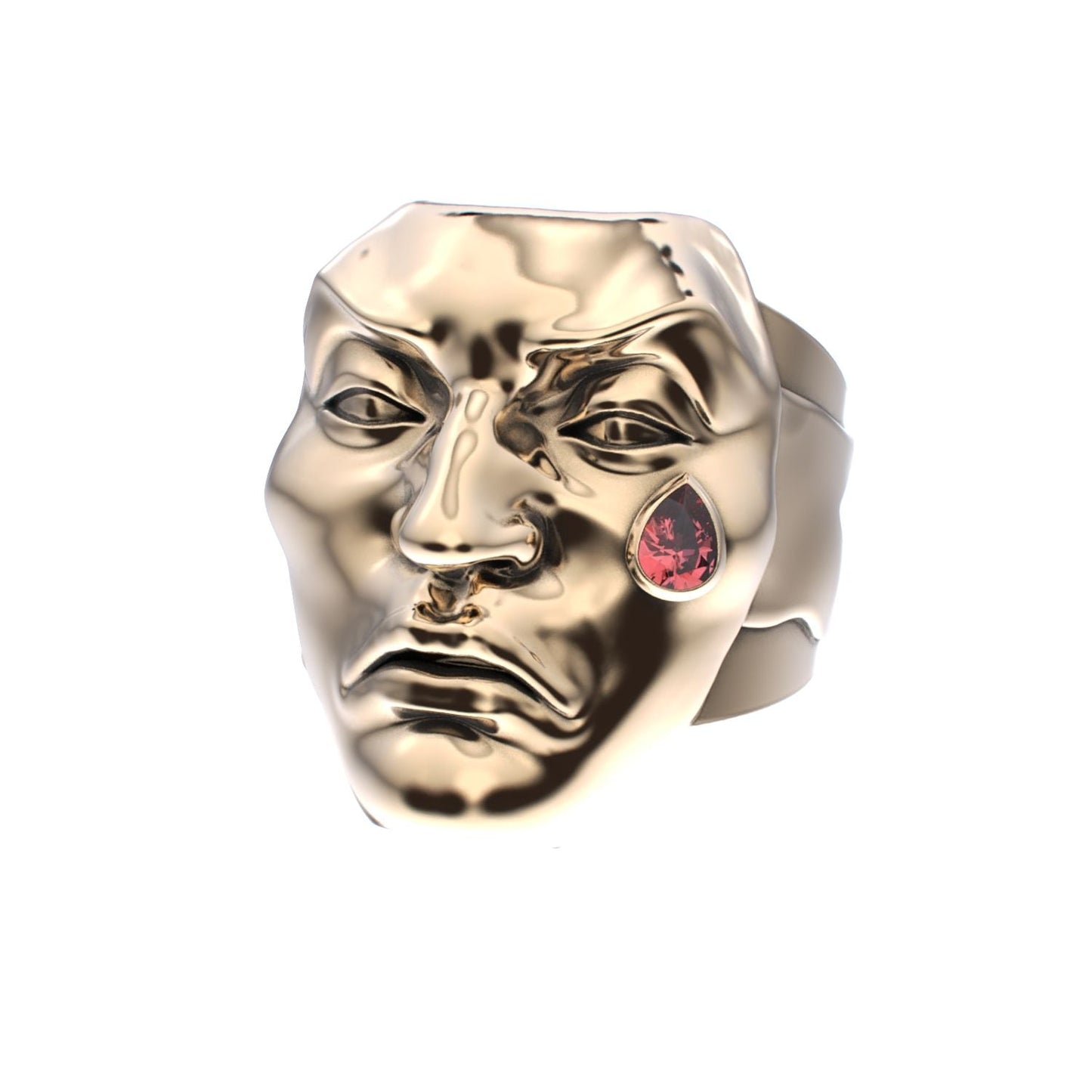 Tear of Resilience Ring - 9ct Gold - Garnet - BeckonJewel