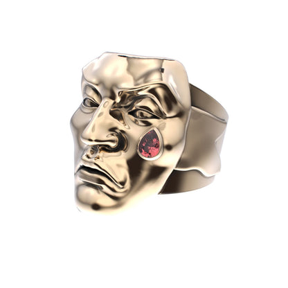 Tear of Resilience Ring - 9ct Gold - Garnet - BeckonJewel