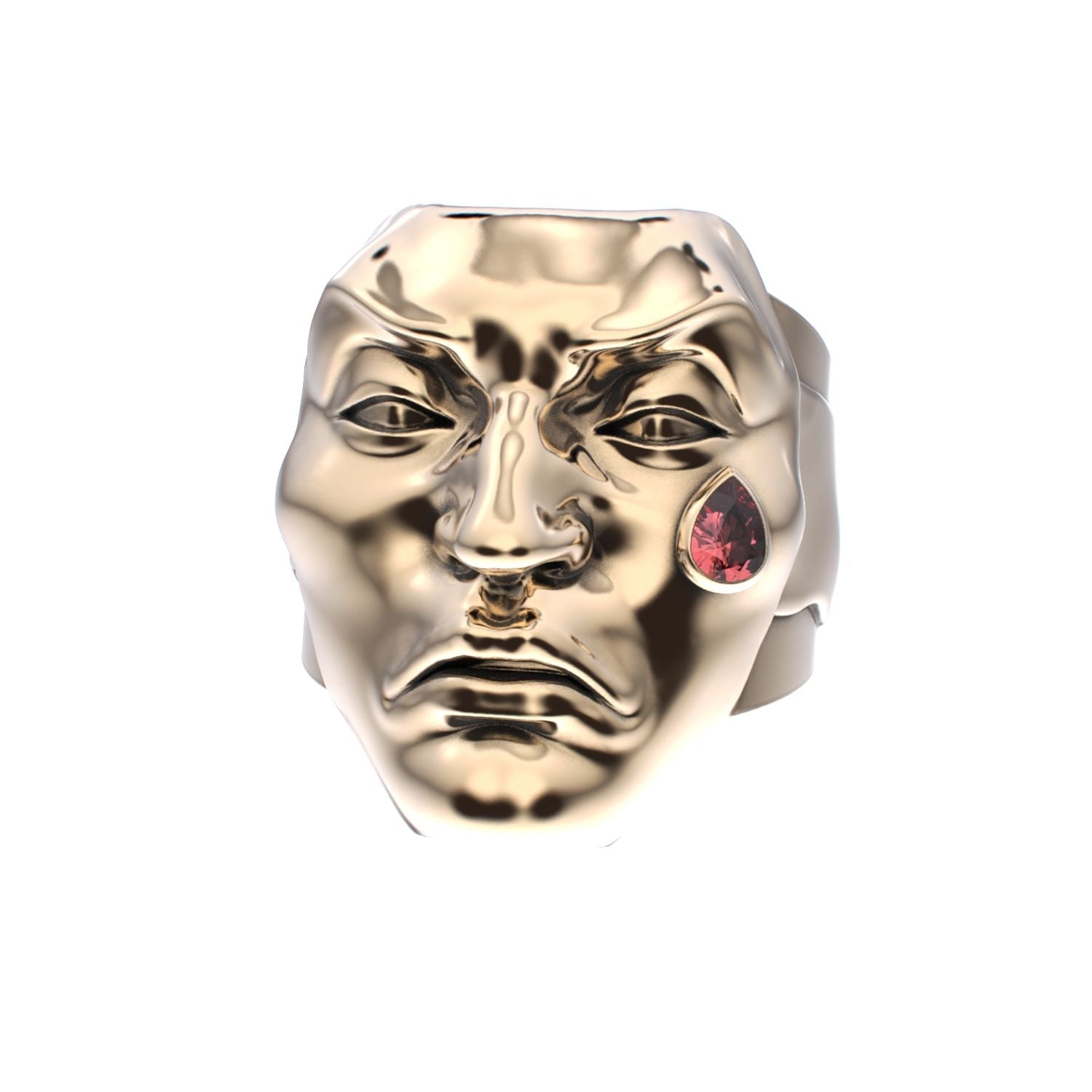 Tear of Resilience Ring - 9ct Gold - Garnet - BeckonJewel