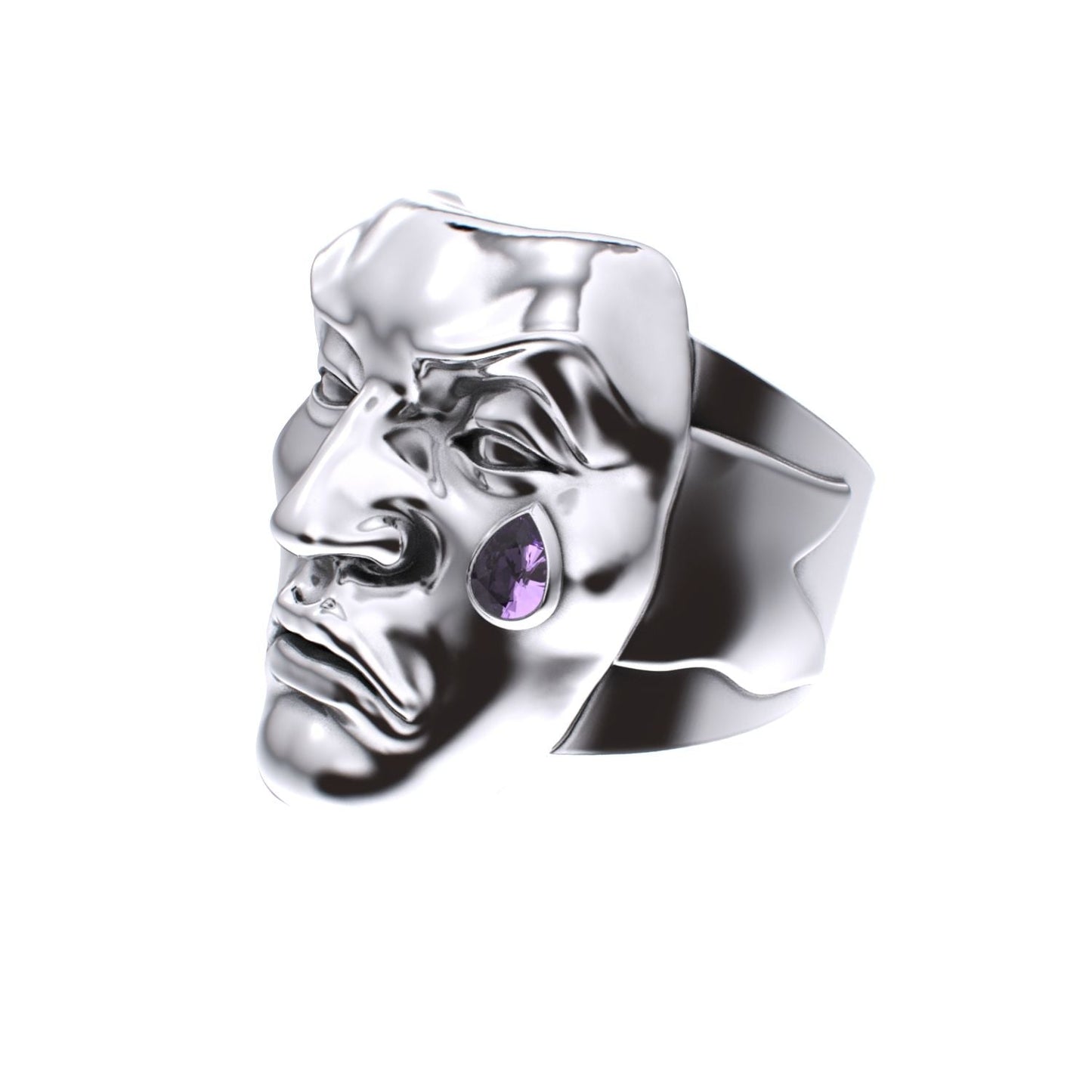 Tear of Resilience Ring - Amethyst - 925 Silver - BeckonJewel