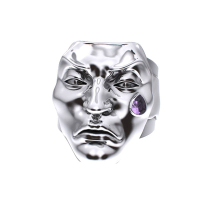 Tear of Resilience Ring - Amethyst - 925 Silver - BeckonJewel