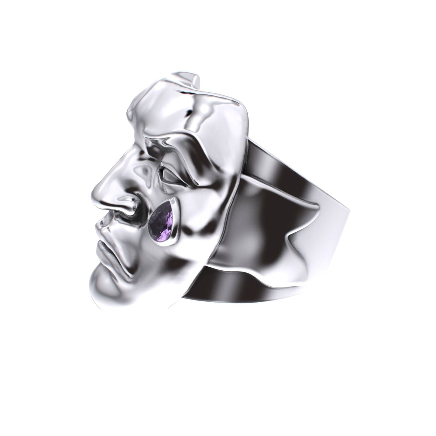 Tear of Resilience Ring - Amethyst - 925 Silver - BeckonJewel