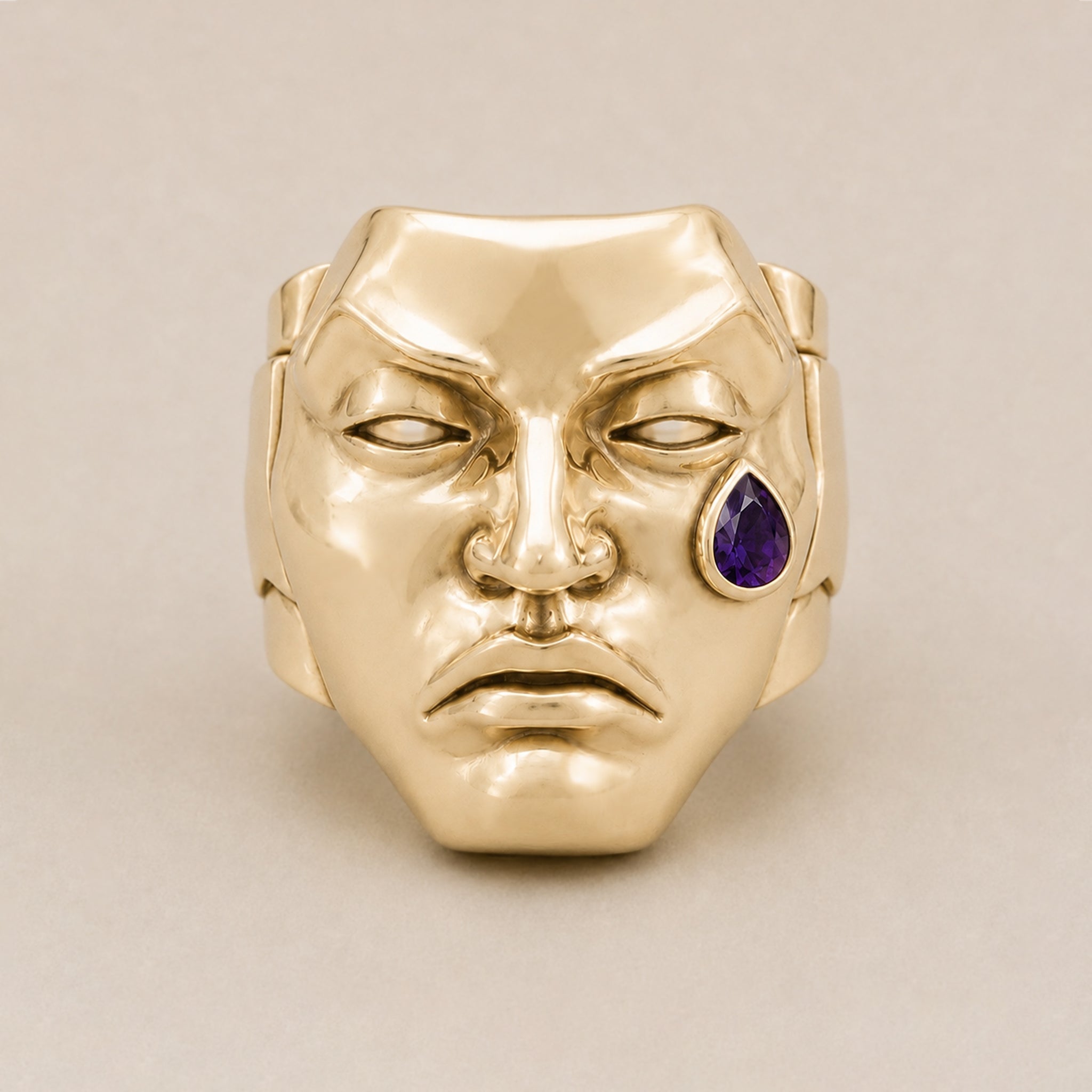 Tear of Resilience Ring – Amethyst | 9ct Yellow Gold - BeckonJewel