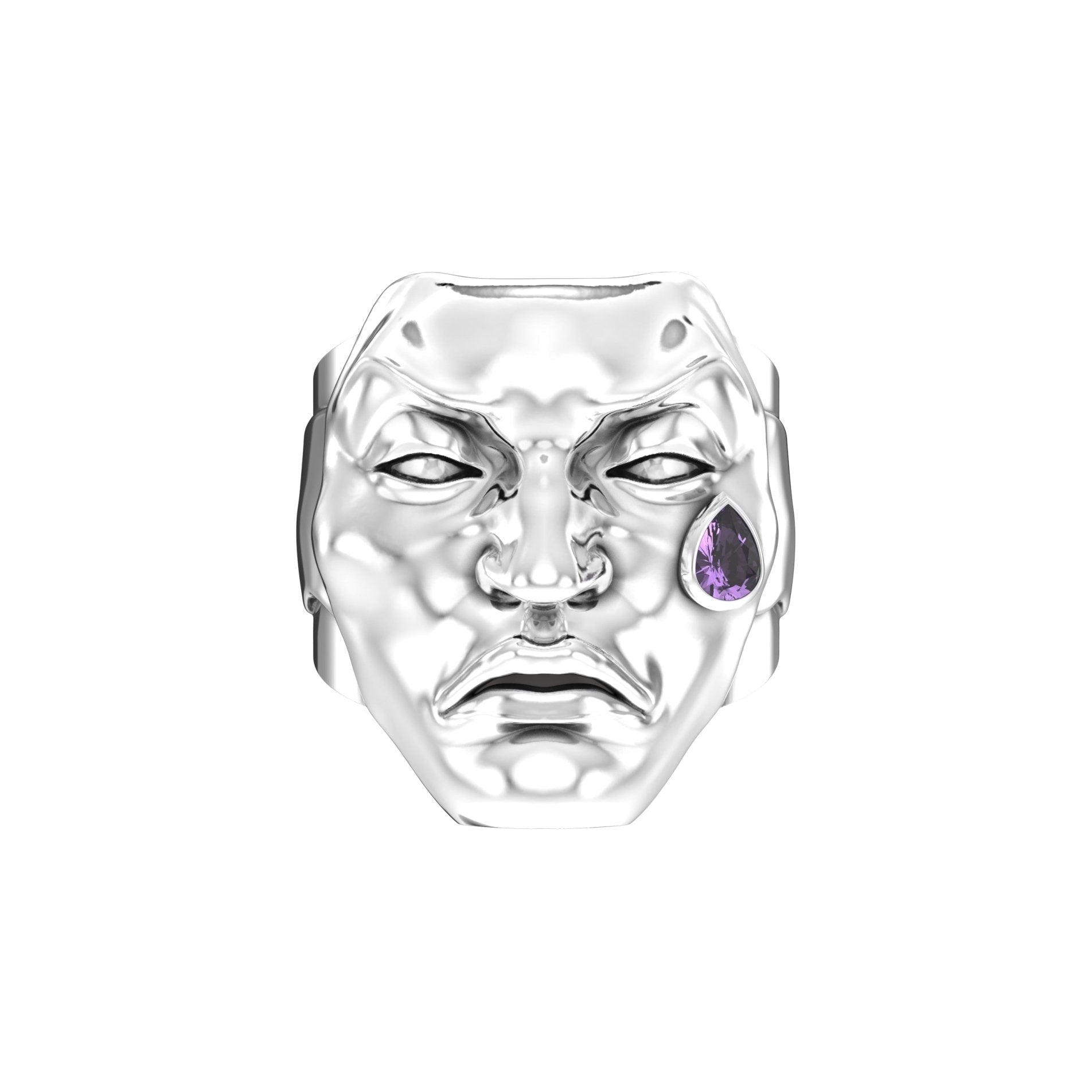 Tear of Resilience Ring – Amethyst | Sterling Silver - BeckonJewel