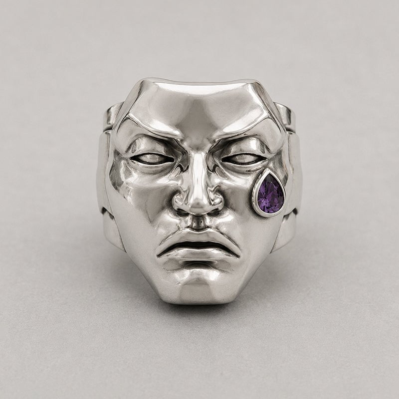 Tear of Resilience Ring – Amethyst | Sterling Silver - BeckonJewel