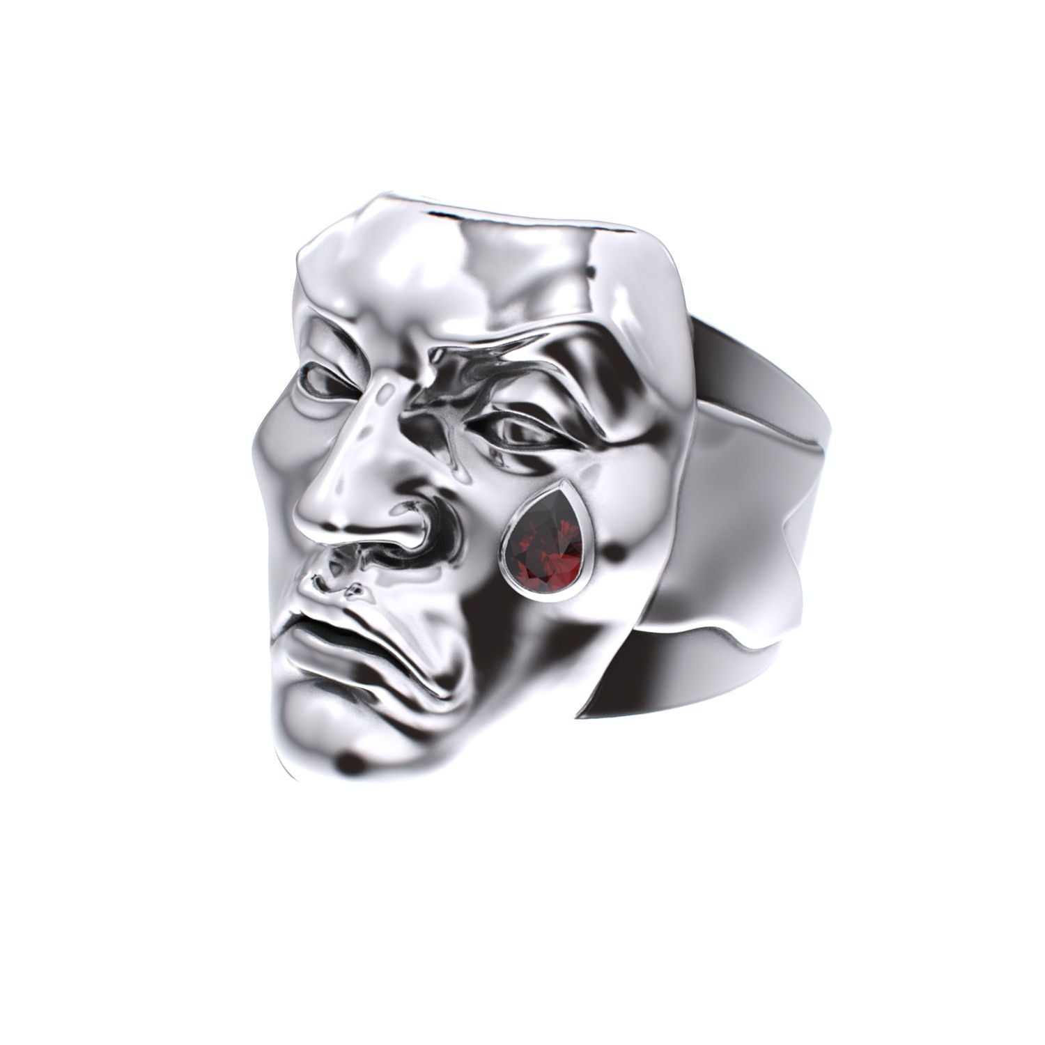 Tear of Resilience Ring - Garnet - 925 Silver - BeckonJewel