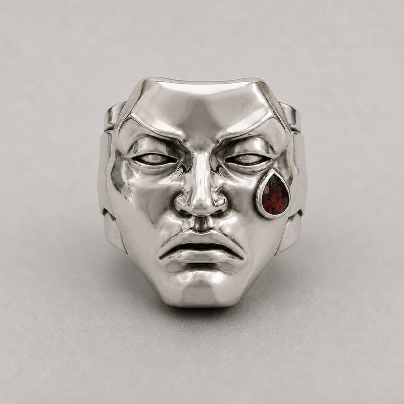 Tear of Resilience Ring – Garnet | Sterling Silver - BeckonJewel