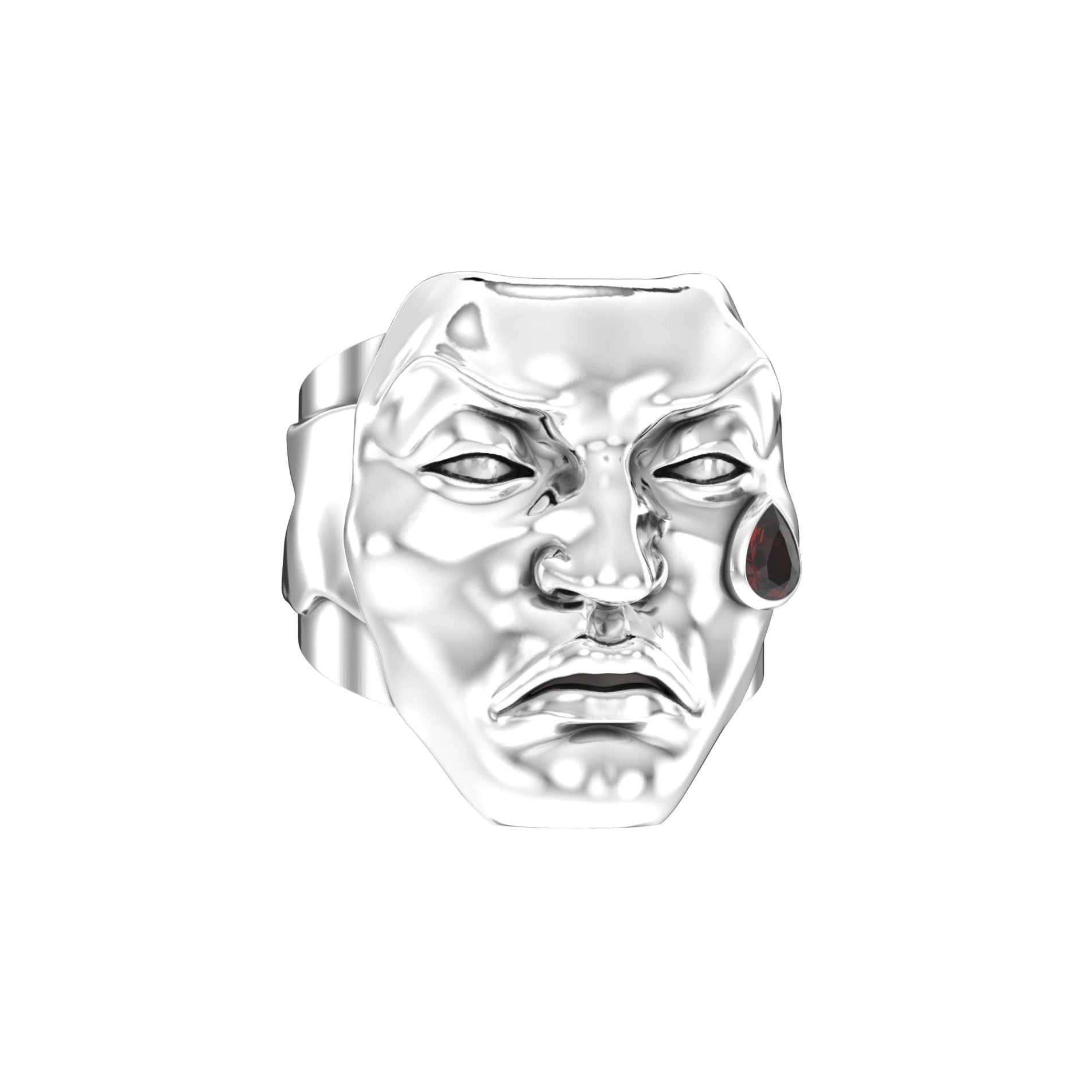 Tear of Resilience Ring – Garnet | Sterling Silver - BeckonJewel