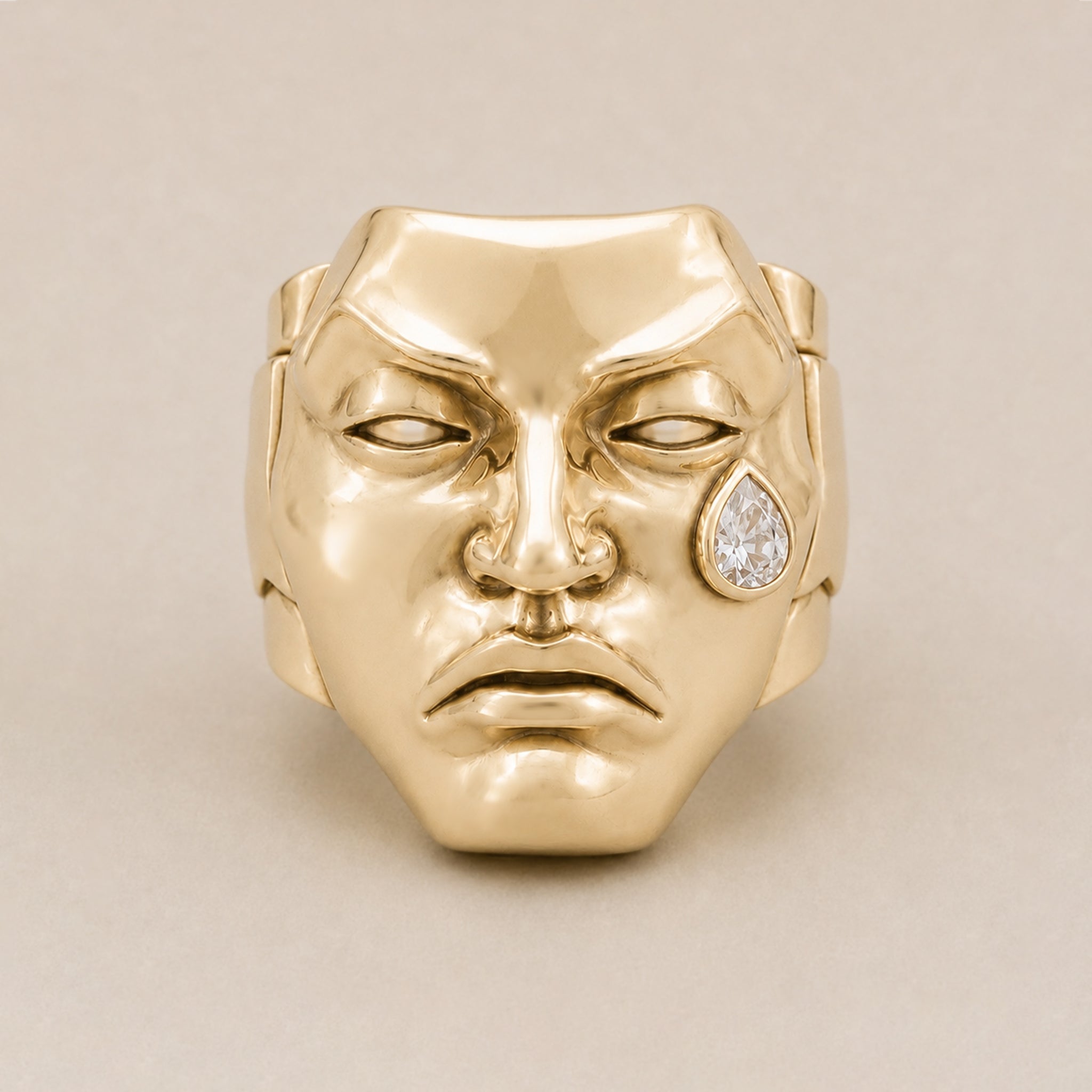 Tear of Resilience Ring – Moissanite | 9ct Yellow Gold - BeckonJewel