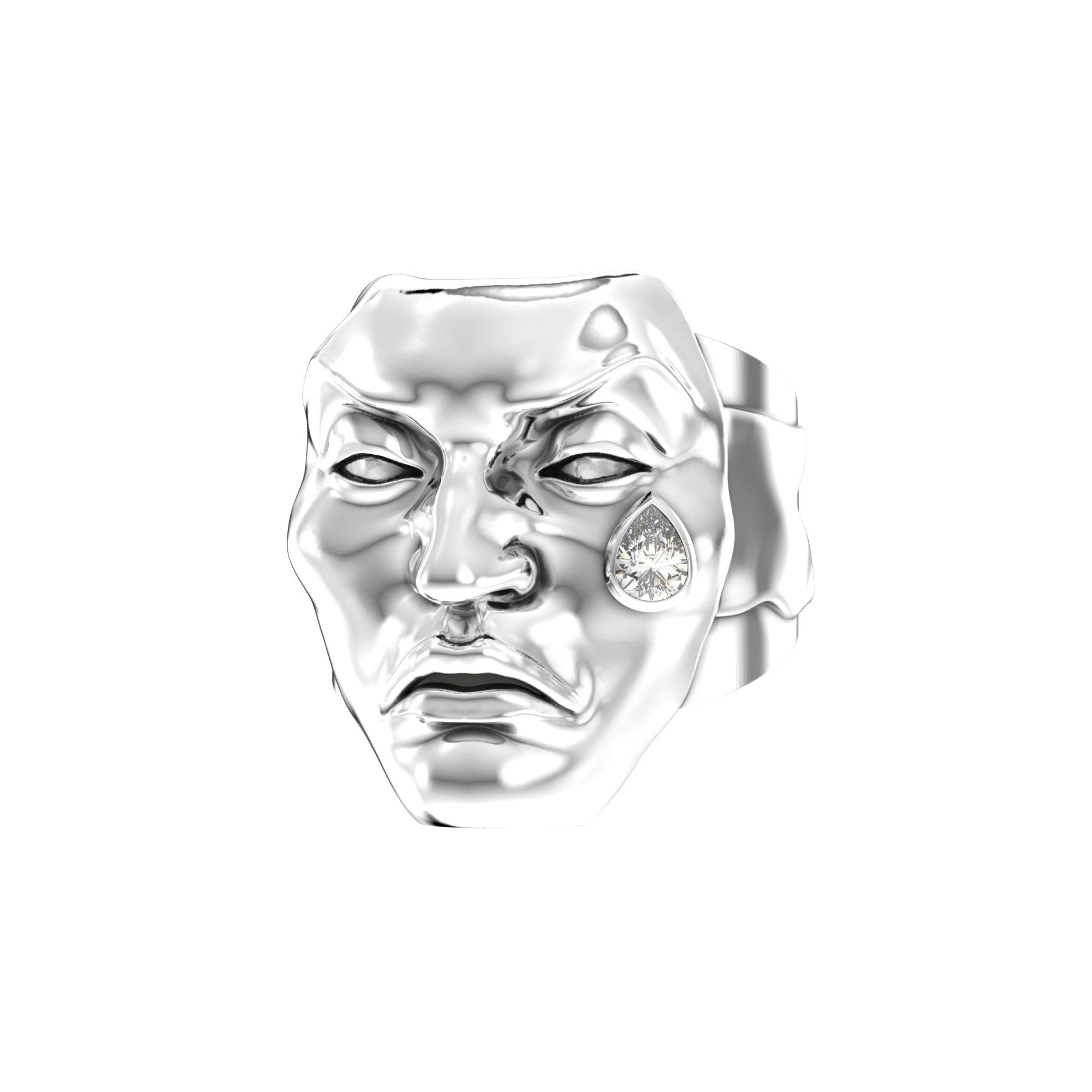 Tear of Resilience Ring – Moissanite | Sterling Silver - BeckonJewel